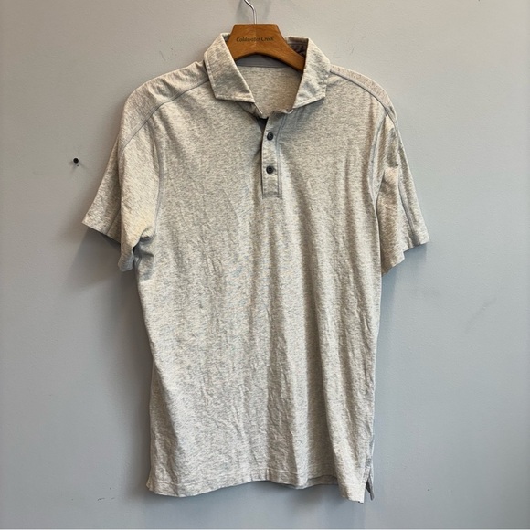 lululemon athletica Other - Lululemon Performance Polo Shirt Mens Small Short Sleeve Light Gray